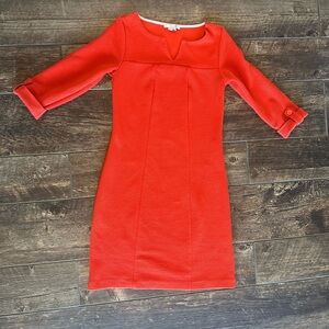 Boden Vibrant Red Long Sleeve Dress